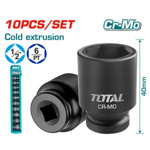 Bộ 10 đầu tuýp Total THISTD12101