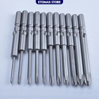 Bộ 10 đầu vặn vít 4 cạnh cao cấp trục 5mm, có hít ốc