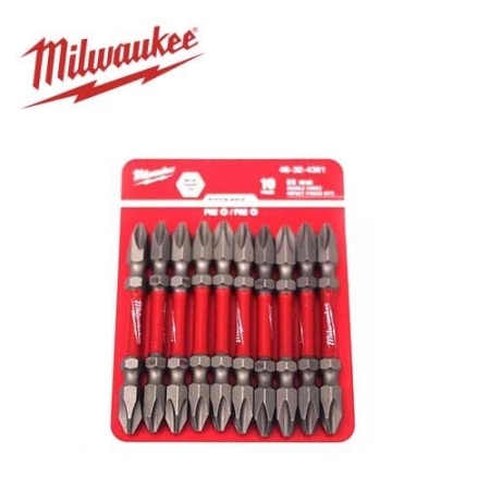 Bộ 10 Đầu vặn vít ngắn PH2-65mm Milwaukee 48-32-4361