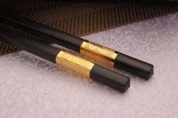 Bộ 10 đôi đũa ăn hợp kim đầu bọc vàng