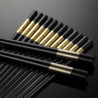 Bộ 10 đôi đũa hợp kim cao cấp, chống trơn trượt, sang trọng, tính tế