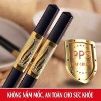 Bộ 10 Đôi Đũa Mạ Vàng Hợp Kim Phong Cách Nhật Bản - ĐŨI GỖ MỘC,10 ĐÔI