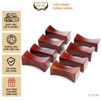 Bộ 10 Gác Đũa Gỗ Trắc/Mun Sọc Tiện Dụng Trên Bàn Ăn - Lược Sừng Thụy Ứng - CTH740