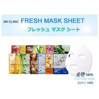 Bộ 10 gói mặt nạ chiết xuất sữa ong chúa 3W Clinic Fresh Royal Jelly Mask Sheet 23ml X 10