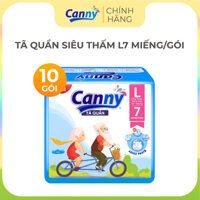 Bộ 10 gói tã quần người lớn siêu thấm CANNY Size L7 miếng/gói