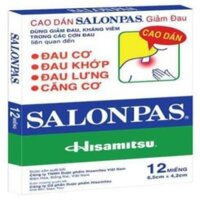 Bộ 10 hộp Cao dán Salonpas giảm đau - Hộp 12 miếng (6,5 x 4,2 cm)