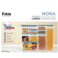 BỘ 10 HỘP ĐỰNG THỰC PHẨM NORA FITIS (LARGE)-FS-03E1