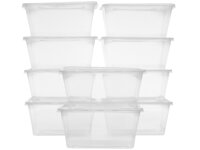 Bộ 10 hộp nhựa vuông 1000ml đựng thực phẩm bảo quản trong tủ lạnh, đựng kimchi-Song Long