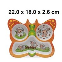Bộ 10 khay ăn cơm trẻ em nhựa Melamine cho bé 2-3-4-5 tuổi nhiều Size