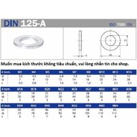 Bộ 10 Long đen đệm thép các kích thước.M1.6 M2 M2.5 M3 M4 M6 M8 M10 M12 M14 - M5,Long đen phẳng