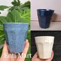 Bộ 10 Ly uống nước trà đá vân đấ đen  / kem / xanh  / vân đá ngọc - Ø 8.5 x 8.9 cm cao