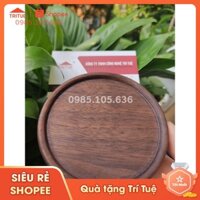 Bộ 10 miếng lót ly gỗ óc chó màu nâu sang trọng