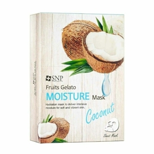 Bộ 10 miếng mặt nạ dưỡng ẩm bằng tinh chất dừa và sữa SNP Fruits Gelato Moisture Mask