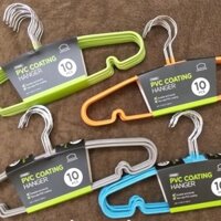 Bộ 10 móc treo quần áo Lock&Lock khung kim loại cứng bọc nhựa ETM391