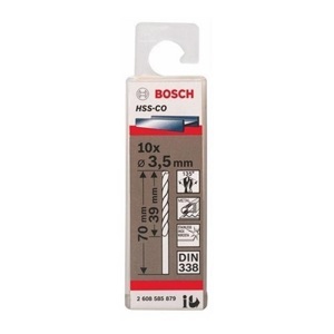 Bộ 10 mũi khoan Bosch HSS-Co 3.5 mm 2608585879