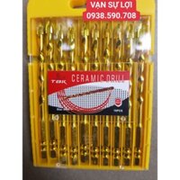 BỘ 10 MŨI KHOAN ĐA NĂNG (KHOAN TƯỜNG, GẠCH, KÍNH) CHUYÊN DÙNG TBK 6MM