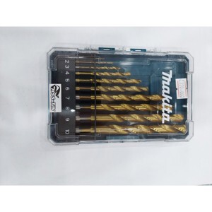 Bộ 10 mũi khoan kim loại Hss-Tin 1-10mm Makita D-72849