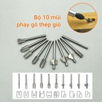 Bộ 10 mũi phay gỗ cho máy đa năng