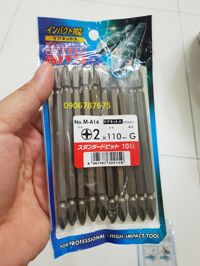 BỘ 10 MŨI VÍT VESSEL No.M-A14 2X110MM NHẬT BẢN