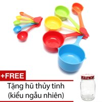 Bộ 10 Muỗng Đo Lường Gia Vị UBL KA0330 + Tặng 1 Hũ Thủy Tinh Đựng Thực Phẩm UBL [bonus]