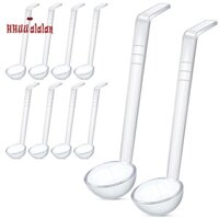 Bộ 10 Muỗng Múc Canh Cán Dài 7.8Inch 1Oz Bằng Nhựa Kích Thước Nhỏ Gọn Dễ Sử Dụng 20cm