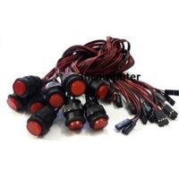 Bộ 10 Nút nguồn POWER LED dài 80cm FULL Lõi đồng (MÀU ĐỎ)