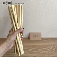 Bộ 10 ống hút tre ONGTRE chiều dài 20cm dùng cho nhà hàng, khách sạn, quà tặng doanh nghiệp - 25cm