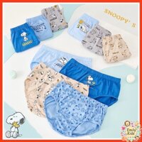 Bộ 10 Quần Lót boxer cotton In Họa Tiết Hoạt Hình snoopy Chất Lượng Cao Thoải Mái Cho Bé Trai 2-13 Tuổi