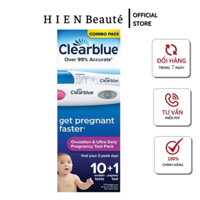 Bộ 10 Que Thử Rụng Trứng + 1 Que Thử Thai Clearblue Get Pregnant Faster