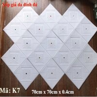 Bộ 10 Tấm Xốp Dán Tường Hoa Văn Đính Đá, Giả Da Đính Đá Sang Trọng, Lịch Lãm