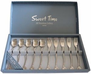 Bộ 10 thìa dĩa Inox Sweet Time