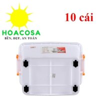 Bộ 10 Thùng Nhựa Đựng Đồ Đa Năng Loại 30 Lít Nhựa Hiệp Thành- Có Bánh Xe,Cứng Cáp- Đồ Gia Dụng Hoacosa