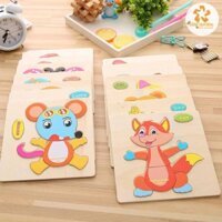 Bộ 10 Tranh lắp ráp Gỗ 3D phát triển trí tuệ cho bé - LCTQ