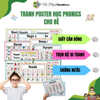 Bộ 10 Tranh Poster Học Phonics Cho Bé, Tranh Poster Dán Tường Học Tiếng Anh