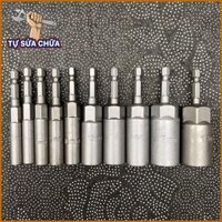 Bộ 10 tuýp mở xiết ốc chuôi lục giác dài 8,5 cm cỡ 6-19mm thép Cr-V liền khối phù hợp với nhiều loại máy khoan