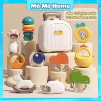 Bộ 10 xúc xắc gặm nướu An toàn cho bé có hộp đựng vali tiện lợi Mô Mô Home