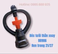 Bộ 100 cái Béc tưới cây dạng xoay 360 độ BB906 ren trong 21/27