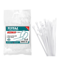 Bộ 100 dây rút nhựa trắng Total THTCT3001 300x4.8mm