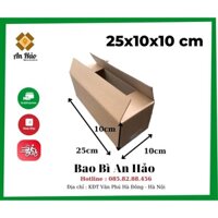BỘ 100 HỘP 25x10x10 cm  HỘP CARTON,THÙNG GIẤY AN HẢO 3 LỚP SIÊU CỨNG ĐÓNG GÓI HÀNG HÓA ĐA NĂNG