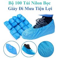 Bộ 100 Túi Nilon Bọc Giày Đi Mưa Tiện Lợi