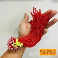 Bó 100 vòng sợi chỉ ngũ sắc may mắn _  Vòng chỉ đỏ may mắn