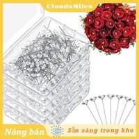 Bộ 1000 Ghim Cài Áo Hình Hoa Đính Đá 1.5 inch