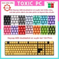 Bộ 108 Keycap ABS doubleshot cơ xuyên led nhiều màu, nút bàn phím dành cho bàn phím cơ layout tiêu chuẩn
