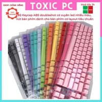 Bộ 108 Keycap PBT doubleshot cơ xuyên led nhiều màu, nút bàn phím dành cho bàn phím cơ layout tiêu chuẩn