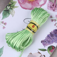 Bó 10m-20m dây tim bóng handmade loại 1,5mm - Dây vải bóng 1.5mm để đan vòng, thắt dây handmade - Ngọc Quý Gemstones - Bó 10m - Xanh lá