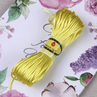 Bó 10m-20m dây tim bóng handmade loại 1,5mm - Dây vải bóng 1.5mm để đan vòng, thắt dây handmade - Ngọc Quý Gemstones - Bó 10m - Vàng