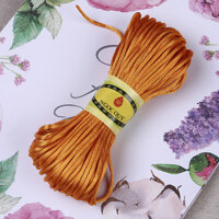 Bó 10m-20m dây tim bóng handmade loại 1,5mm - Dây vải bóng 1.5mm để đan vòng, thắt dây handmade - Ngọc Quý Gemstones - Bó 20m - Cam