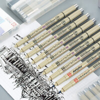 Bộ 11 Bút Sakura Pigma Micron - Bút đánh dấu màu đen để phác thảo, Manga, Vẽ truyện tranh, Thiết kế nghệ thuật, Mực sắc tố lưu trữ chống thấm nước