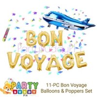 Bộ 11 quả bóng bay BON VOYAGE + Poppers