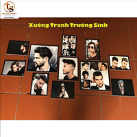 BỘ 11 TRANH TẤM CỨNG DÁN TƯỜNG TÓC NAM, tranh dán barber decor, tặng kèm băng dính